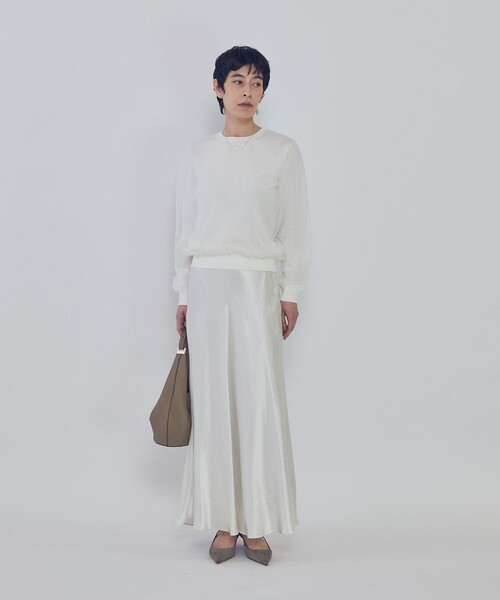 1er Arrondissement(プルミエアロンディスモン)の「オーガンザレイヤードニットプルオーバー(ニット/セーター・レディース・ブラック系その他3/オフホワイト・FREE)」の14枚目の写真