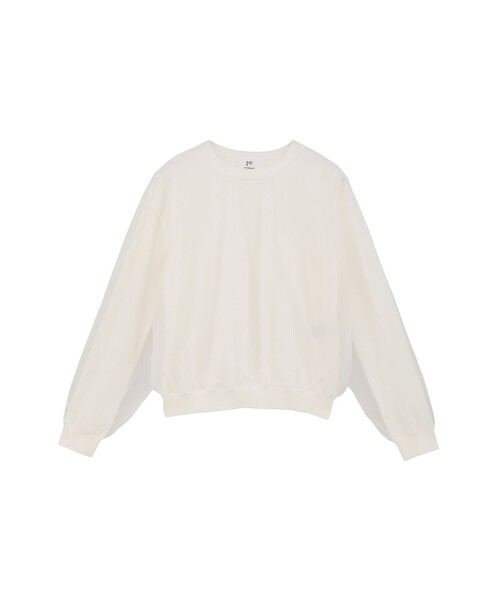 1er Arrondissement(プルミエアロンディスモン)の「オーガンザレイヤードニットプルオーバー(ニット/セーター・レディース・ブラック系その他3/オフホワイト・FREE)」の16枚目の写真