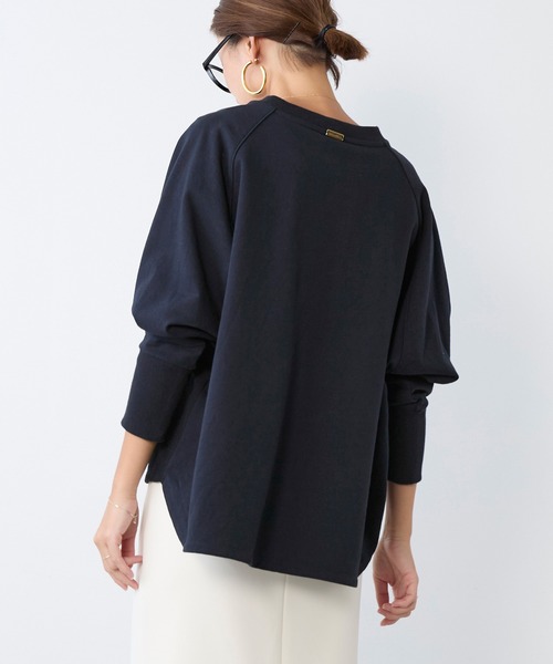 MICA&DEAL（マイカ＆ディール）の「"SANTAROSA"ラグランスリーブロゴスウェット（スウェット・レディース・ダークネイビー/ベージュ/イエロー・FREE）」の19枚目の写真