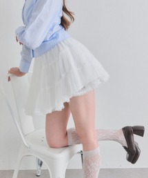 OLIVE des OLIVE | チュールティアードミニスカート(スカート)