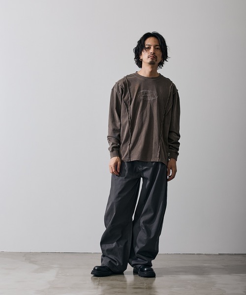 improves(インプローブス)の「オーバルロゴ 長袖 グランジ Tシャツ(Tシャツ/カットソー・メンズ・ブラウン/ブラック・X-LARGE/LARGE/MEDIUM/SMALL)」の22枚目の写真