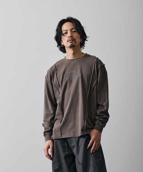 improves(インプローブス)の「オーバルロゴ 長袖 グランジ Tシャツ(Tシャツ/カットソー・メンズ・ブラウン/ブラック・X-LARGE/LARGE/MEDIUM/SMALL)」の13枚目の写真