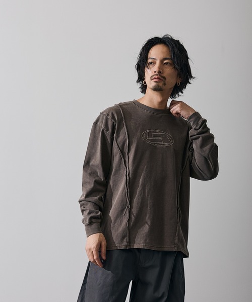 improves(インプローブス)の「オーバルロゴ 長袖 グランジ Tシャツ(Tシャツ/カットソー・メンズ・ブラウン/ブラック・X-LARGE/LARGE/MEDIUM/SMALL)」の15枚目の写真