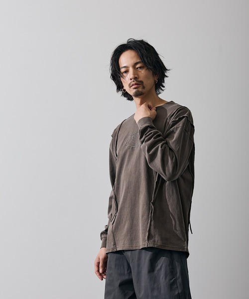 improves(インプローブス)の「オーバルロゴ 長袖 グランジ Tシャツ(Tシャツ/カットソー・メンズ・ブラウン/ブラック・X-LARGE/LARGE/MEDIUM/SMALL)」の16枚目の写真