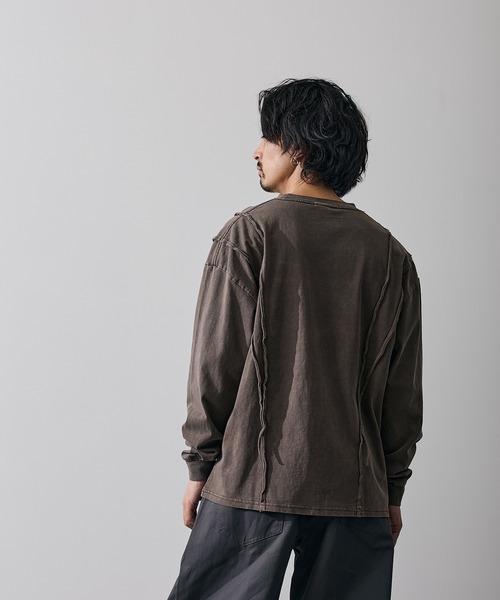 improves(インプローブス)の「オーバルロゴ 長袖 グランジ Tシャツ(Tシャツ/カットソー・メンズ・ブラウン/ブラック・X-LARGE/LARGE/MEDIUM/SMALL)」の17枚目の写真