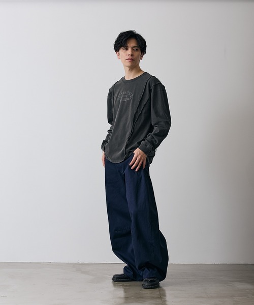 improves(インプローブス)の「オーバルロゴ 長袖 グランジ Tシャツ(Tシャツ/カットソー・メンズ・ブラウン/ブラック・X-LARGE/LARGE/MEDIUM/SMALL)」の8枚目の写真