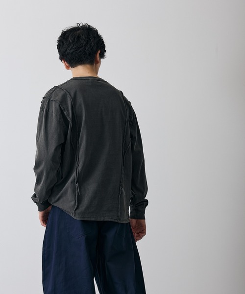 improves(インプローブス)の「オーバルロゴ 長袖 グランジ Tシャツ(Tシャツ/カットソー・メンズ・ブラウン/ブラック・X-LARGE/LARGE/MEDIUM/SMALL)」の3枚目の写真