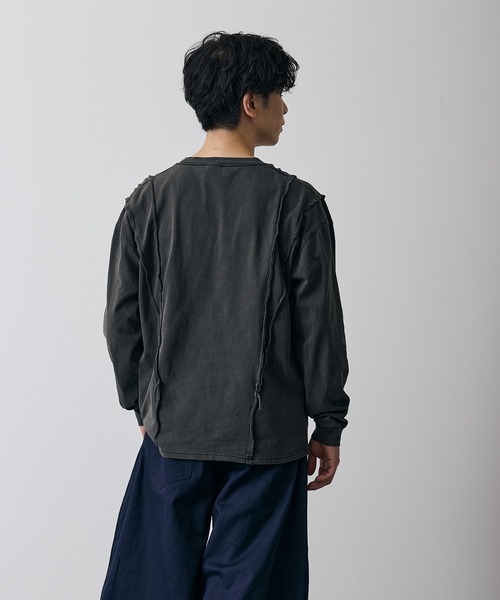 improves(インプローブス)の「オーバルロゴ 長袖 グランジ Tシャツ(Tシャツ/カットソー・メンズ・ブラウン/ブラック・X-LARGE/LARGE/MEDIUM/SMALL)」の4枚目の写真