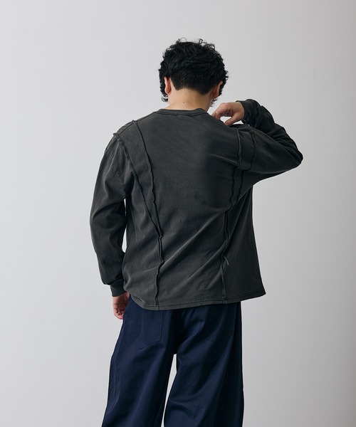 improves(インプローブス)の「オーバルロゴ 長袖 グランジ Tシャツ(Tシャツ/カットソー・メンズ・ブラウン/ブラック・X-LARGE/LARGE/MEDIUM/SMALL)」の6枚目の写真