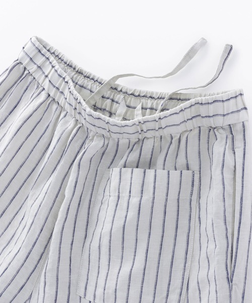 無印良品（ムジルシリョウヒン）の「婦人　リネン　洗いざらしイージーワイドパンツ（その他パンツ・レディース・キナリ/グレー系/チャコールグレー/スモーキーグリーン系/ブラック・XL/L/M/S）」の17枚目の写真