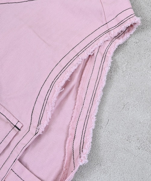 MARKEY'S（マーキーズ）の「ヘリンボンツイルミリタリーベスト（ベスト・キッズ・ライトピンク/ネイビー・S/M/L/LL）」の7枚目の写真