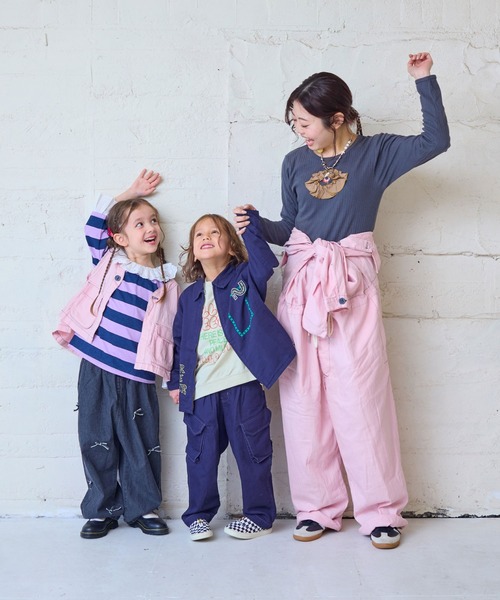 MARKEY'S（マーキーズ）の「ヘリンボンツイルミリタリーベスト（ベスト・キッズ・ライトピンク/ネイビー・S/M/L/LL）」の21枚目の写真