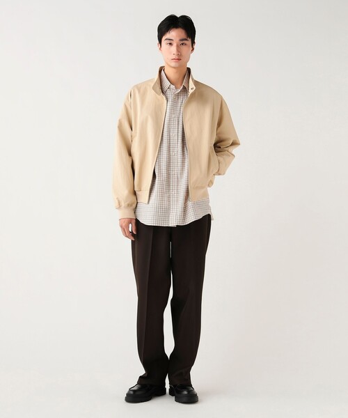 BEAMS HEART（ビームスハート）の「ナイロンコットン ドッグイヤー ブルゾン【ユニセックス】（ブルゾン・メンズ・ブラック/ベージュ・MEDIUM/LARGE/SMALL）」の3枚目の写真