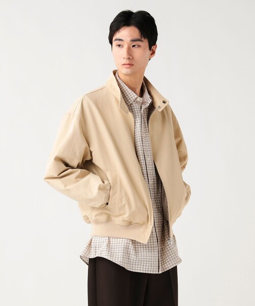 BEAMS HEART（ビームスハート）の「ナイロンコットン ドッグイヤー ブルゾン【ユニセックス】（ブルゾン・メンズ・ブラック/ベージュ・MEDIUM/LARGE/SMALL）」の5枚目の写真