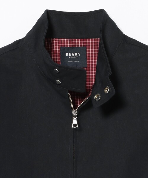 BEAMS HEART（ビームスハート）の「ナイロンコットン ドッグイヤー ブルゾン【ユニセックス】（ブルゾン・メンズ・ブラック/ベージュ・MEDIUM/LARGE/SMALL）」の14枚目の写真