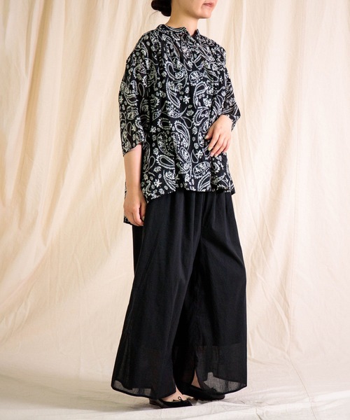 Brocante（ブロカント）の「[Brocante / ブロカント] インドプリント(ペイズリー) シスフロンセシャツ（シャツ/ブラウス・レディース・ブラウン系その他/ブラック系その他・2）」の15枚目の写真