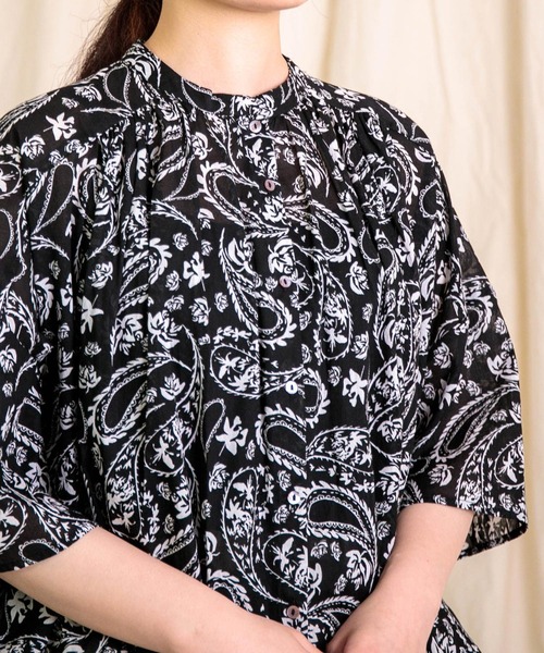 Brocante（ブロカント）の「[Brocante / ブロカント] インドプリント(ペイズリー) シスフロンセシャツ（シャツ/ブラウス・レディース・ブラウン系その他/ブラック系その他・2）」の20枚目の写真