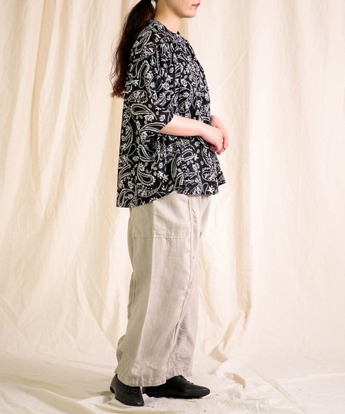 Brocante（ブロカント）の「[Brocante / ブロカント] インドプリント(ペイズリー) シスフロンセシャツ（シャツ/ブラウス・レディース・ブラウン系その他/ブラック系その他・2）」の13枚目の写真