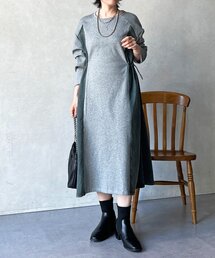 un dix cors | デニム切替ワンピース(ワンピース)