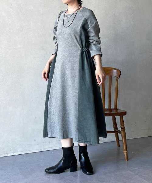 un dix cors（アンディコール）の「デニム切替ワンピース（ワンピース・レディース・ネイビー/グレー/ブラック・FREE）」の17枚目の写真