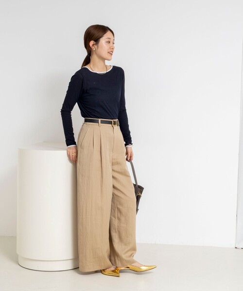 NOLLEY’S(ノーリーズ)の「ウォッシャブルシアー配色ロンT(Tシャツ/カットソー・レディース・サックスブルー/ホワイト/ネイビー・38)」の20枚目の写真