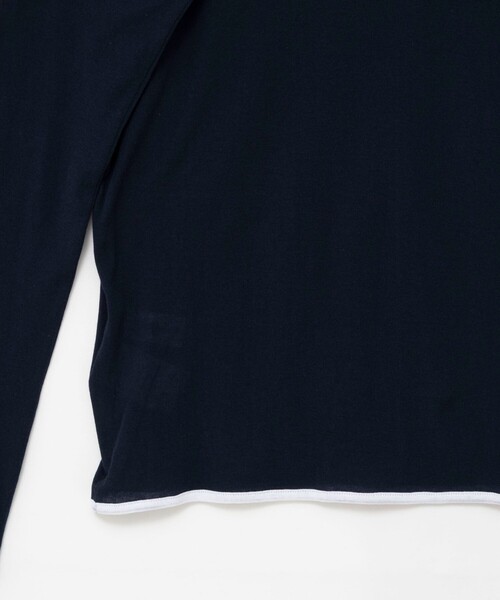 NOLLEY’S(ノーリーズ)の「ウォッシャブルシアー配色ロンT(Tシャツ/カットソー・レディース・サックスブルー/ホワイト/ネイビー・38)」の11枚目の写真