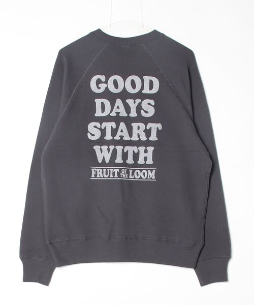 FRUIT OF THE LOOM(フルーツオブザルーム)の「【FRUIT OF THE LOOM/フルーツオブザルーム】<FRUIT OF THE LOOM x PEANUTS> 甘編み裏毛スウェット2(スウェット・メンズ・チャコールグレー・L/M)」の2枚目の写真