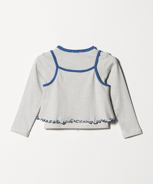 green label relaxing（グリーンレーベルリラクシング）の「ボーダーTシャツ＋キャミソール セット / キッズ 100cm-130cm（Tシャツ/カットソー・キッズ・イエロー/パープル/オフホワイト・120cm/100cm/110cm/130cm）」の5枚目の写真