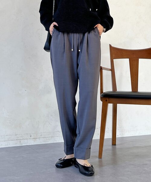 un dix cors（アンディコール）の「ドロストテーパードパンツ（その他パンツ・レディース・ライトグレー/グレー/ブラック・FREE）」の18枚目の写真