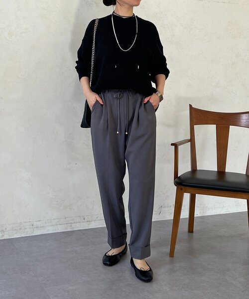 un dix cors（アンディコール）の「ドロストテーパードパンツ（その他パンツ・レディース・ライトグレー/グレー/ブラック・FREE）」の19枚目の写真