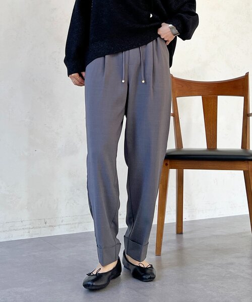 un dix cors（アンディコール）の「ドロストテーパードパンツ（その他パンツ・レディース・ライトグレー/グレー/ブラック・FREE）」の16枚目の写真