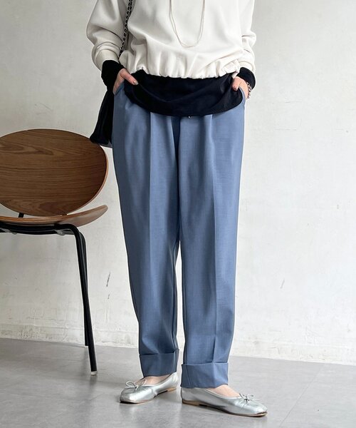 un dix cors（アンディコール）の「ドロストテーパードパンツ（その他パンツ・レディース・ライトグレー/グレー/ブラック・FREE）」の6枚目の写真