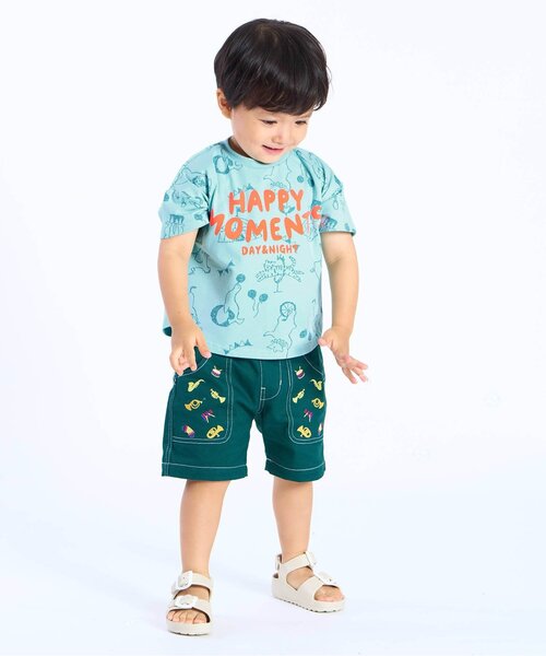 BIT'Z（ビッツ）の「楽しいテーマパーク柄Tシャツ（Tシャツ/カットソー・キッズ・ミント/アイボリー・120/110/100/95/90/80）」の4枚目の写真