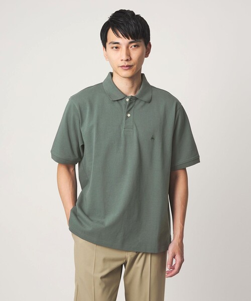 BROOKS BROTHERS(ブルックスブラザーズ)の「【別注】<Brooks Brothers>GLR カノコ ポロシャツ(ポロシャツ・メンズ・オリーブ/ブラック・L/M/S)」の4枚目の写真