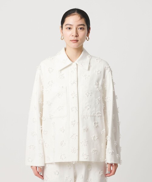 BEAUTY&YOUTH UNITED ARROWS（ビューティーアンドユースユナイテッドアローズ）の「コットン エンブロイダリー ジャケット（その他アウター・レディース・ホワイト/ブラック・M/S）」の6枚目の写真