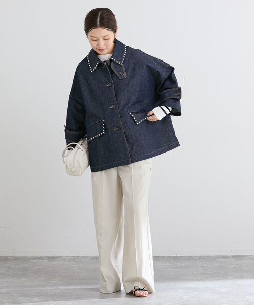 IENA（イエナ）の「《追加》MACKINTOSH/マッキントッシュ HUMBIE DNM JK STUD MB L261ND1003BALTS（デニムジャケット・レディース・ネイビー・38）」の2枚目の写真