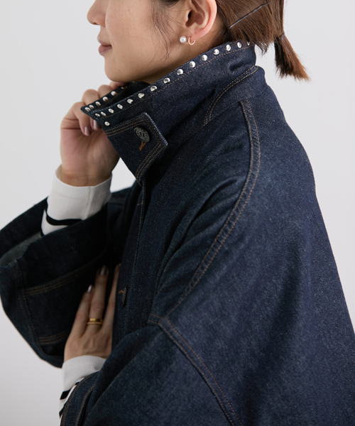 IENA（イエナ）の「《追加》MACKINTOSH/マッキントッシュ HUMBIE DNM JK STUD MB L261ND1003BALTS（デニムジャケット・レディース・ネイビー・38）」の10枚目の写真