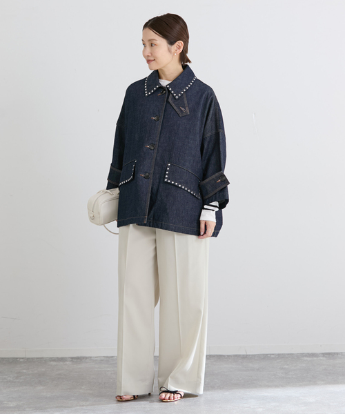 IENA（イエナ）の「《追加》MACKINTOSH/マッキントッシュ HUMBIE DNM JK STUD MB L261ND1003BALTS（デニムジャケット・レディース・ネイビー・38）」の11枚目の写真