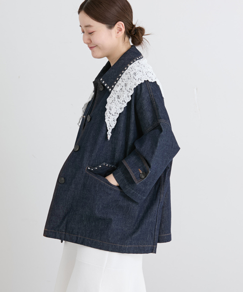 IENA（イエナ）の「《追加》MACKINTOSH/マッキントッシュ HUMBIE DNM JK STUD MB L261ND1003BALTS（デニムジャケット・レディース・ネイビー・38）」の15枚目の写真