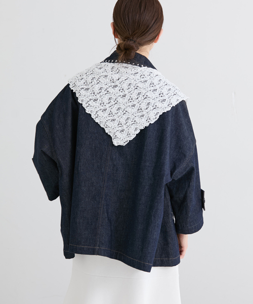 IENA（イエナ）の「《追加》MACKINTOSH/マッキントッシュ HUMBIE DNM JK STUD MB L261ND1003BALTS（デニムジャケット・レディース・ネイビー・38）」の16枚目の写真