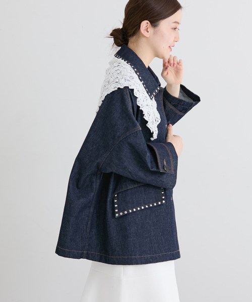 IENA（イエナ）の「《追加》MACKINTOSH/マッキントッシュ HUMBIE DNM JK STUD MB L261ND1003BALTS（デニムジャケット・レディース・ネイビー・38）」の17枚目の写真