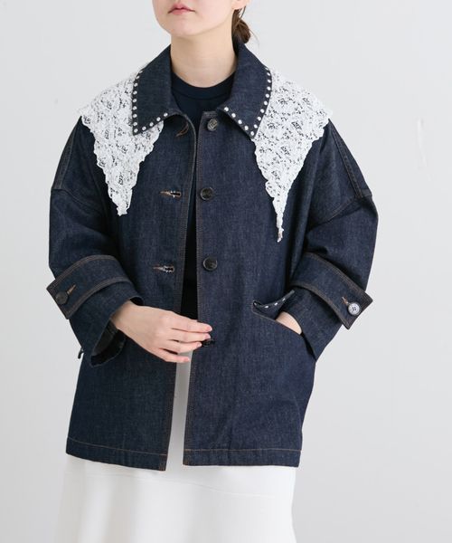 IENA（イエナ）の「《追加》MACKINTOSH/マッキントッシュ HUMBIE DNM JK STUD MB L261ND1003BALTS（デニムジャケット・レディース・ネイビー・38）」の18枚目の写真