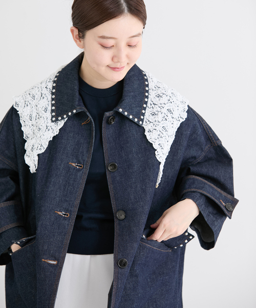 IENA（イエナ）の「《追加》MACKINTOSH/マッキントッシュ HUMBIE DNM JK STUD MB L261ND1003BALTS（デニムジャケット・レディース・ネイビー・38）」の19枚目の写真