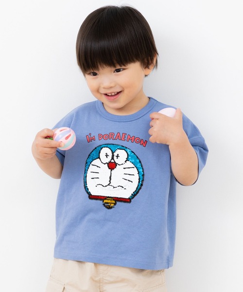 chil2(チルツー)の「〈アイムドラえもん〉半袖Tシャツ(Tシャツ/カットソー・キッズ・イエロー/グレイッシュブルー・120cm/110cm/100cm/90cm)」の18枚目の写真