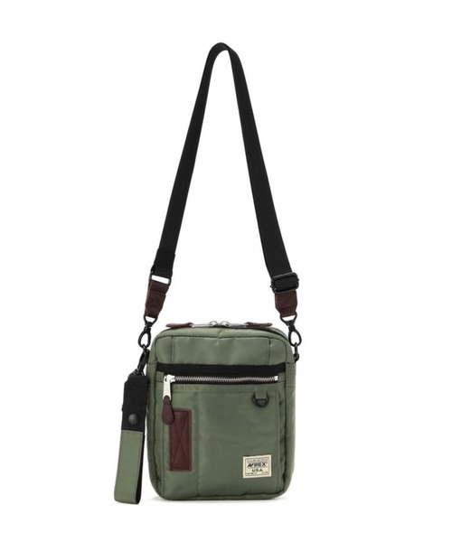 AVIREX(アヴィレックス)の「AVIREX -FLIGHT NYLON VERTICAL SHOULDER(ショルダーバッグ・メンズ・ブラック/カーキ・FREE)」の2枚目の写真