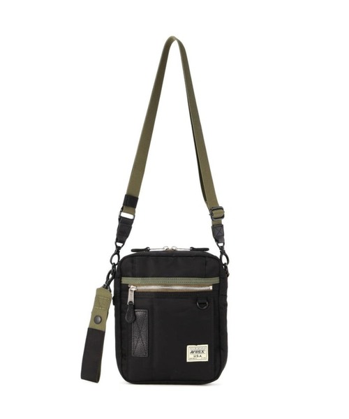 AVIREX(アヴィレックス)の「AVIREX -FLIGHT NYLON VERTICAL SHOULDER(ショルダーバッグ・メンズ・ブラック/カーキ・FREE)」の1枚目の写真