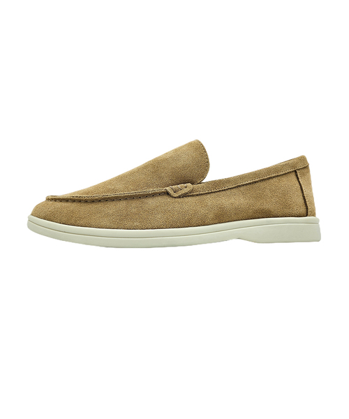 MOGAUS(モグアス)の「ローレラシンプル天然牛革ローファー(シャモアラダーインソール)3color(Men&Women Size)(ローファー・レディース・サンドベージュ/ライトベージュ/ブラック・25.5cm/23.5cm/23cm/27cm/26.5cm/26cm/25cm/24.5cm/24cm/27.5cm)」の3枚目の写真
