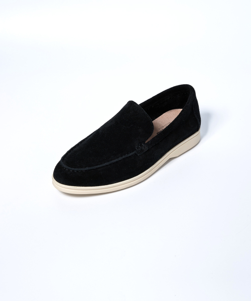 MOGAUS(モグアス)の「ローレラシンプル天然牛革ローファー(シャモアラダーインソール)3color(Men&Women Size)(ローファー・レディース・サンドベージュ/ライトベージュ/ブラック・25.5cm/23.5cm/23cm/27cm/26.5cm/26cm/25cm/24.5cm/24cm/27.5cm)」の9枚目の写真