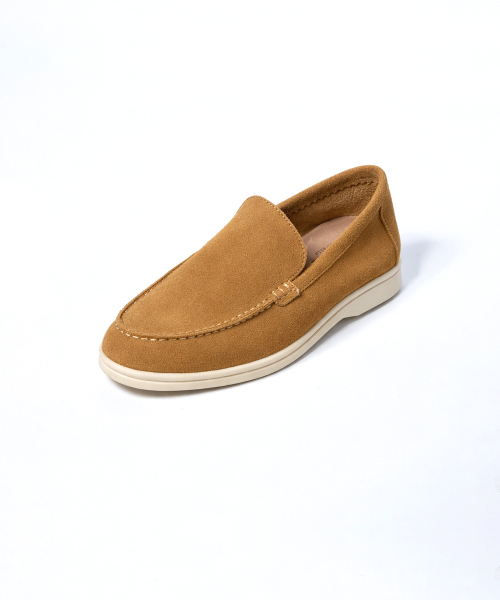 MOGAUS(モグアス)の「ローレラシンプル天然牛革ローファー(シャモアラダーインソール)3color(Men&Women Size)(ローファー・レディース・サンドベージュ/ライトベージュ/ブラック・25.5cm/23.5cm/23cm/27cm/26.5cm/26cm/25cm/24.5cm/24cm/27.5cm)」の11枚目の写真