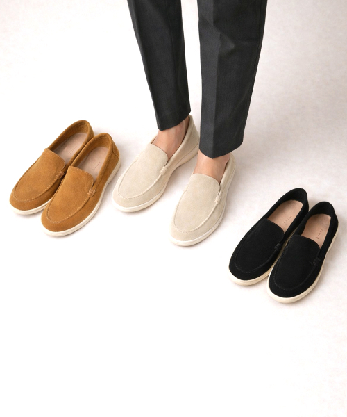 MOGAUS(モグアス)の「ローレラシンプル天然牛革ローファー(シャモアラダーインソール)3color(Men&Women Size)(ローファー・レディース・サンドベージュ/ライトベージュ/ブラック・25.5cm/23.5cm/23cm/27cm/26.5cm/26cm/25cm/24.5cm/24cm/27.5cm)」の13枚目の写真